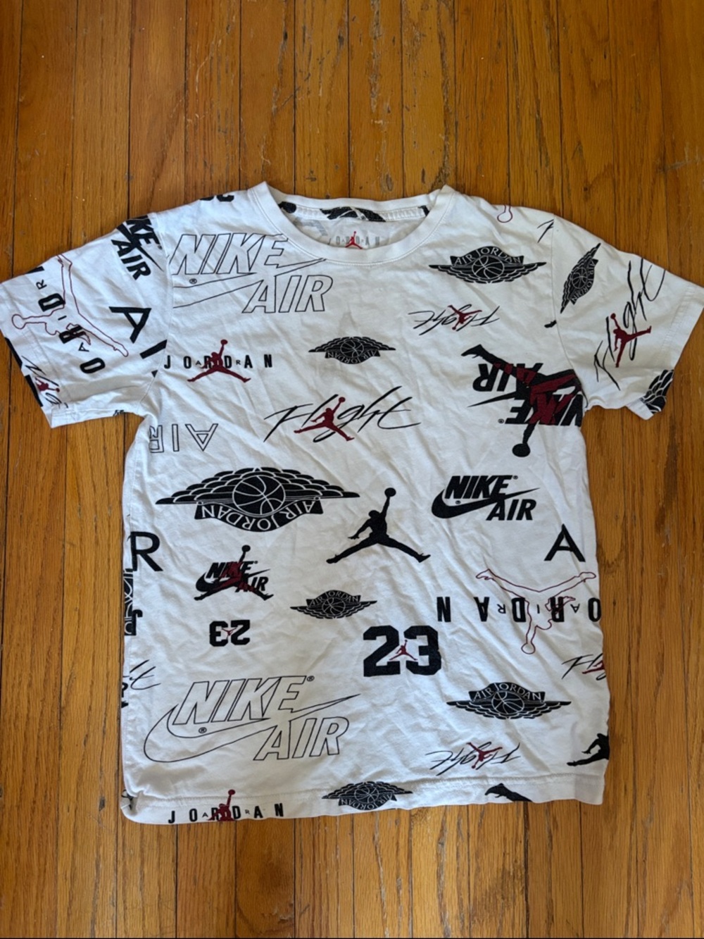 Nike White Graphic Jordan All-Over Print Tee